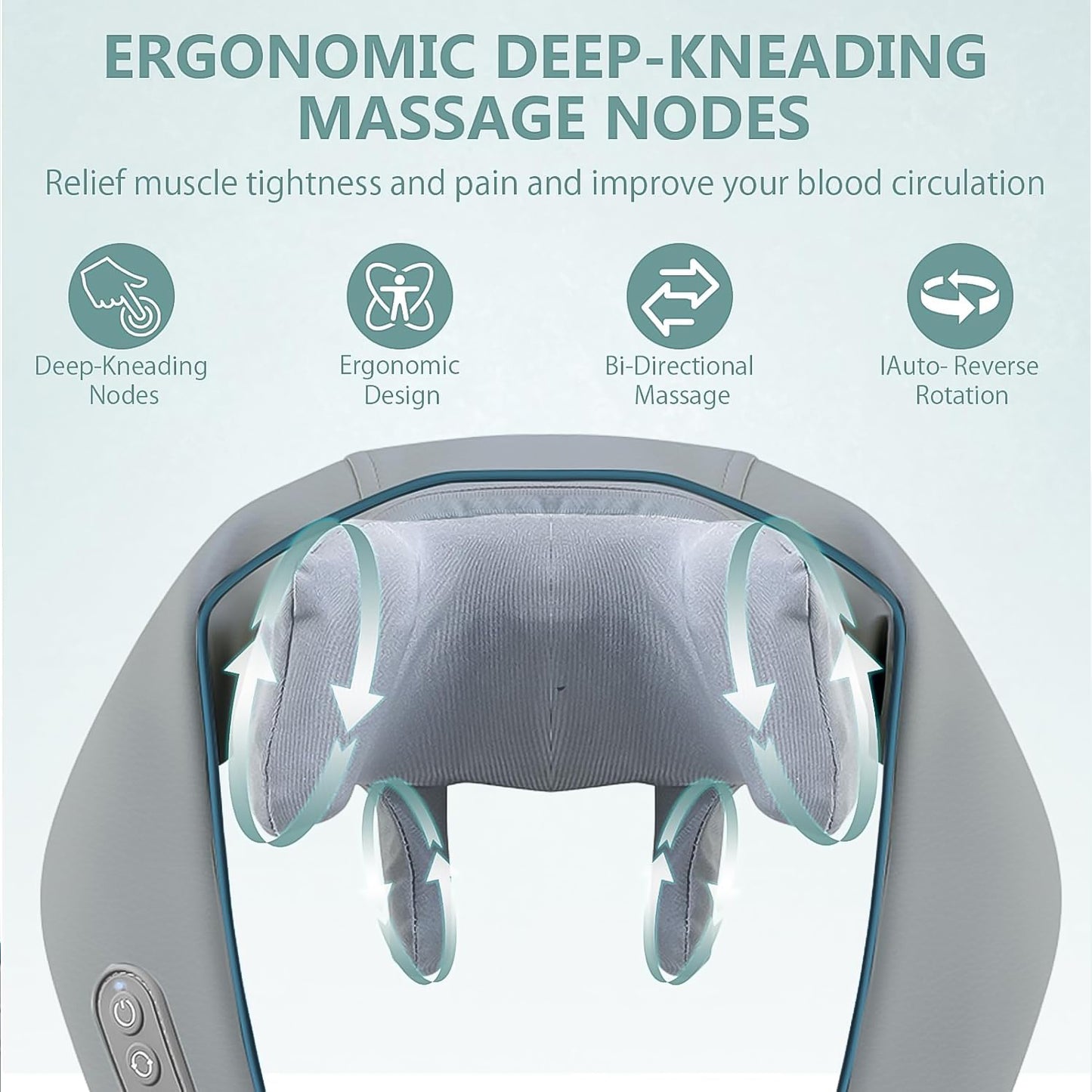 Neck Shoulder Massagers With Heat Electric Rechargeable (1 Pc)