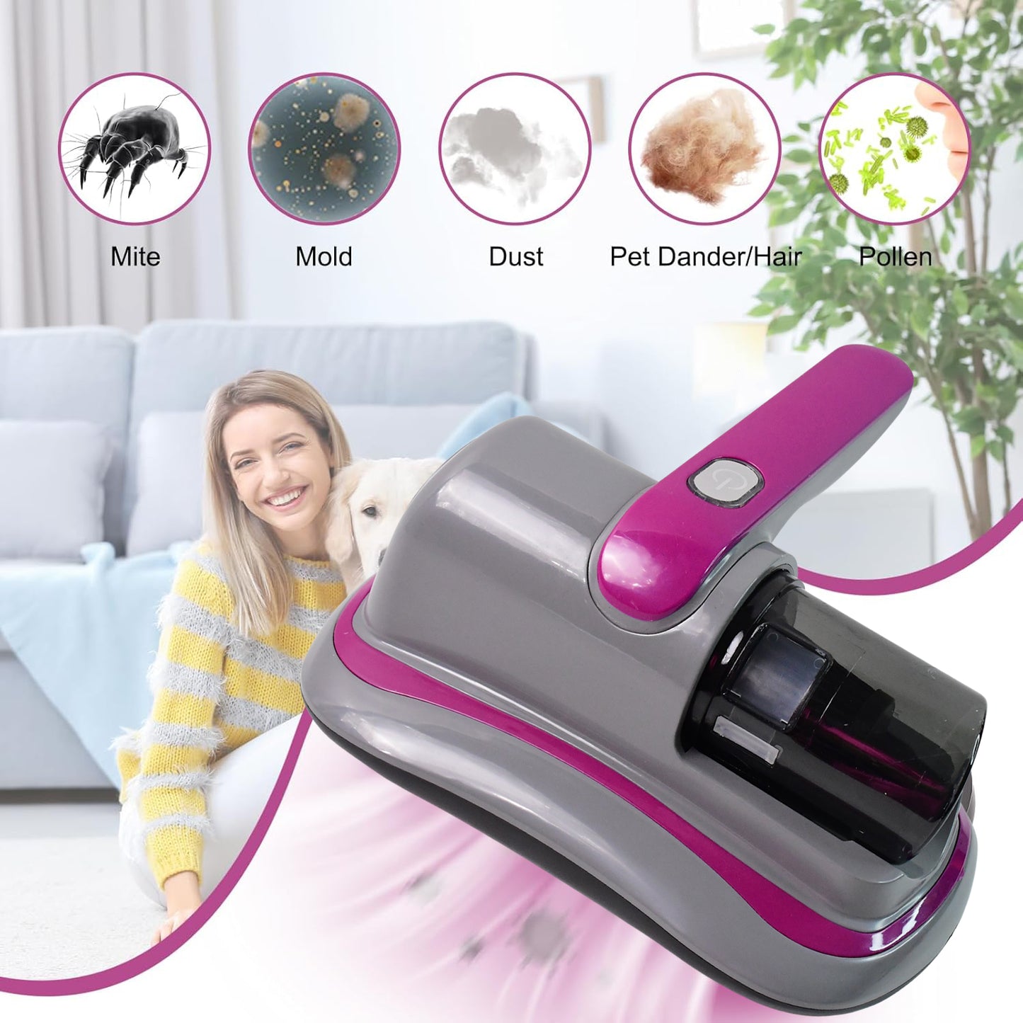 Powerful Suction Portable Handheld Vacuum Cleaner - Low Noise Vacuum Cleaner For Bed