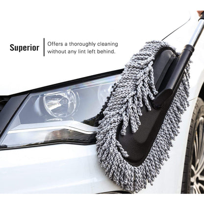 Car Duster Long Retractablesoftnon-sliphandle Multipurpose Microfiber Wash Brush
