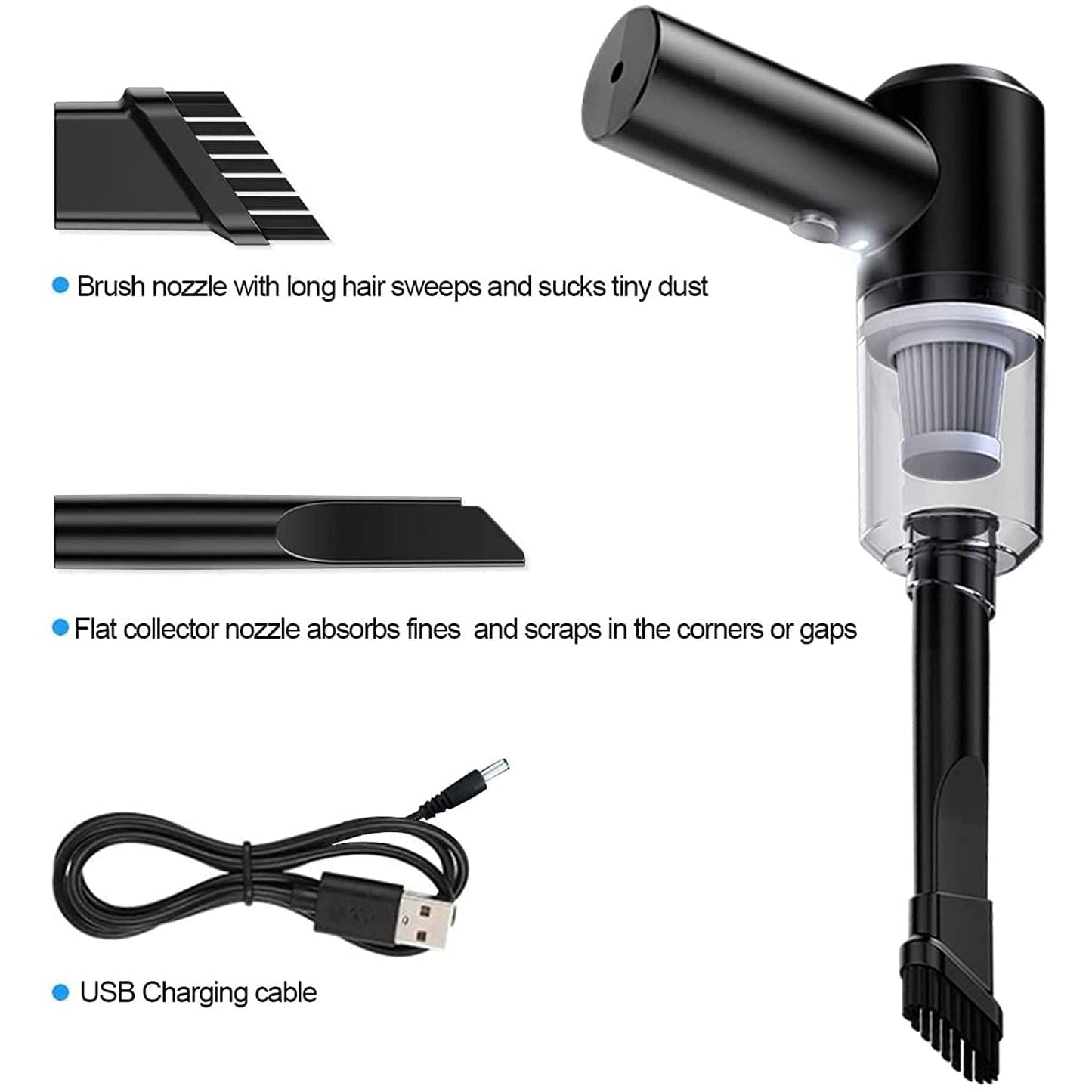 Vacuum Cleaner Dust Collection  2 In 1 Car Vacuum Cleaner 120w High-power Handheld Wireless Vacuum Cleaner