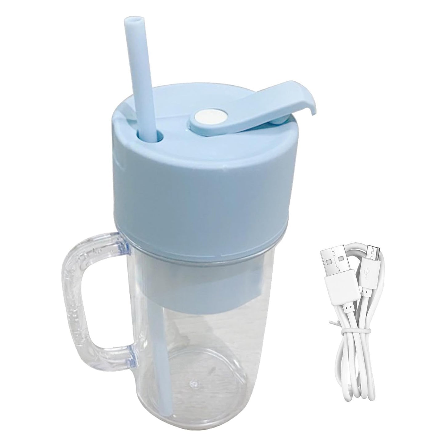 In1 Portable Crusher Juicer With Handle  Straw For Smoothie Sipper Usb Rechargeable