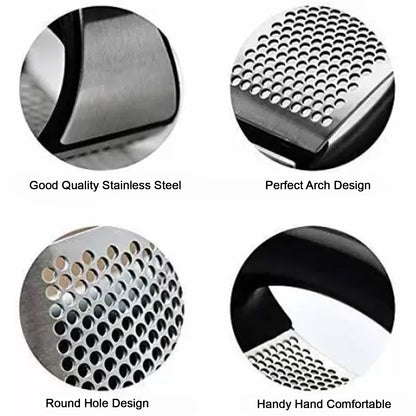 Multipurpose Garlic Presser Squeeze Press Crusher Stainless Steel Kitchen Tools
