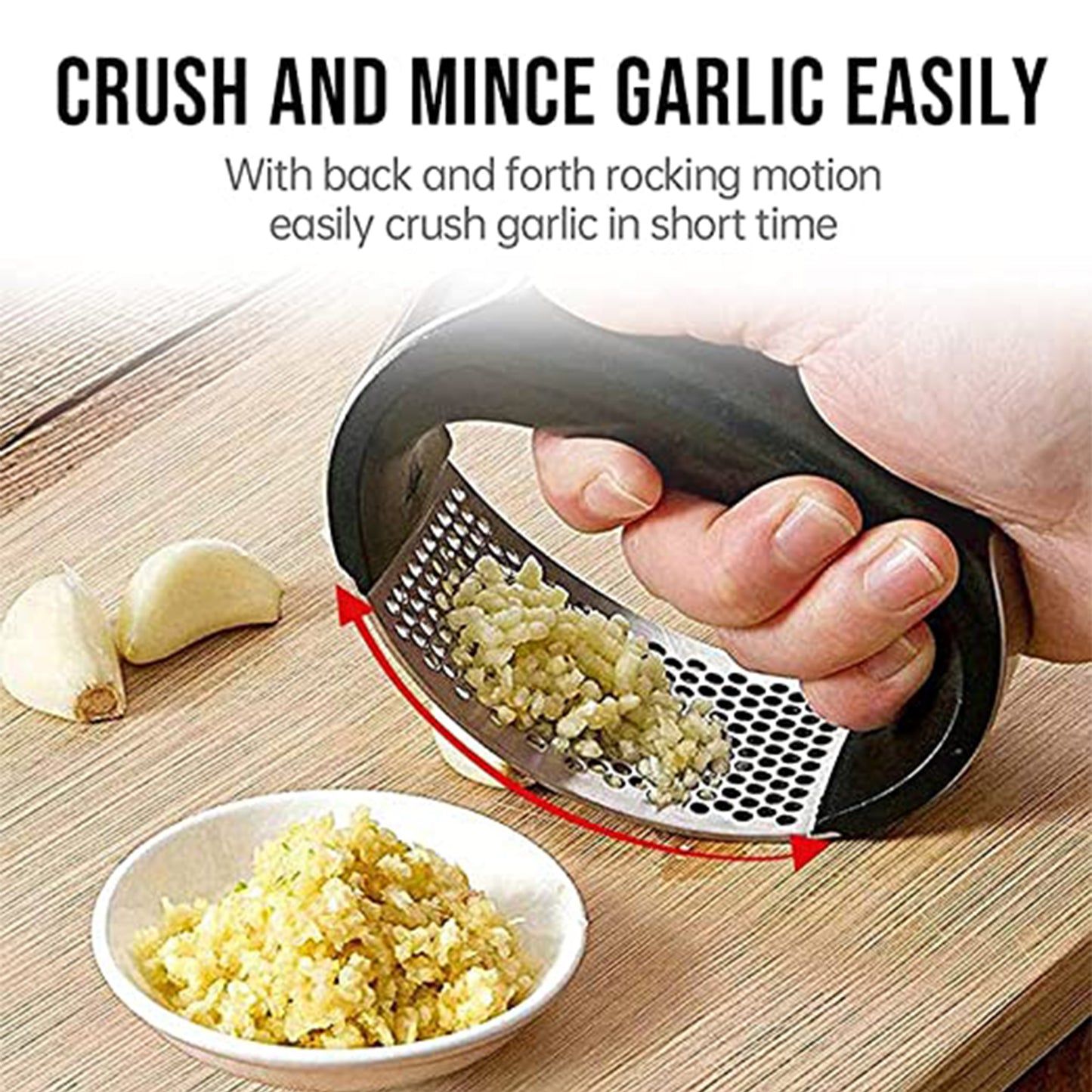 Multipurpose Garlic Presser Squeeze Press Crusher Stainless Steel Kitchen Tools
