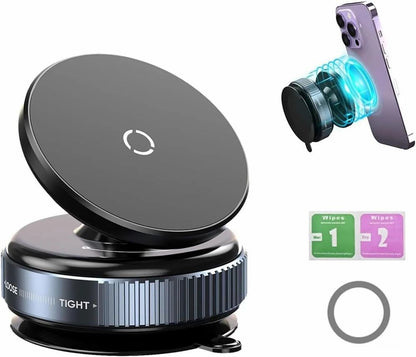Vacuum Magnetic Suction Phone Holder – Foldable, 360° Rotatable & Works Everywhere!