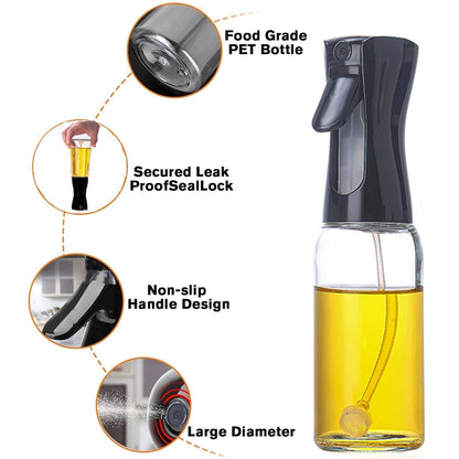 Glass Premium Oil Spray Bottle - (300 Ml Approx  1 Pc)