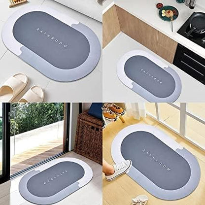 UNIK | Pack of 2 Quick Dry Soft Water Absorbing Rectangular Bathroom Mat | Anti-Skid &amp; Non-Slip Rubber Doormat for Home, Kitchen, Washroom |&nbsp;