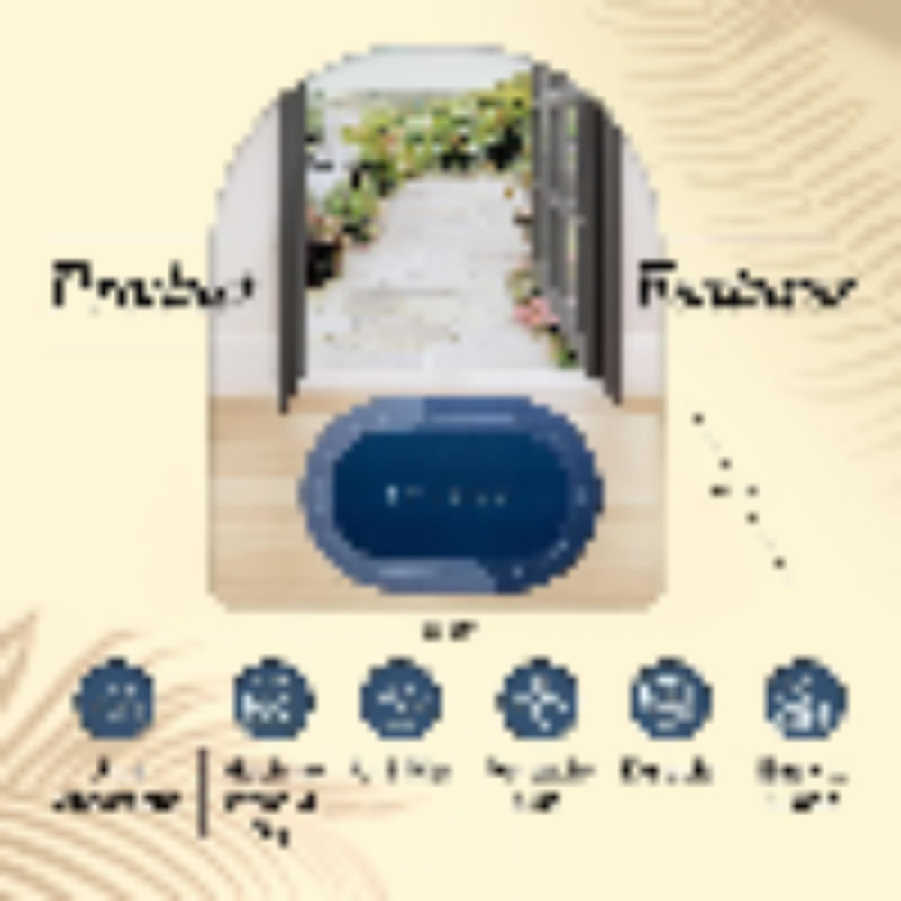 UNIK | Pack of 2 Quick Dry Soft Water Absorbing Rectangular Bathroom Mat | Anti-Skid &amp; Non-Slip Rubber Doormat for Home, Kitchen, Washroom |&nbsp;