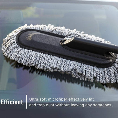 Car Duster Long Retractablesoftnon-sliphandle Multipurpose Microfiber Wash Brush