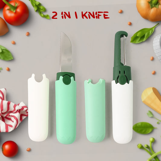 Multifunctional Peeler Two In One Fruit Knife Fruit And Vegetable Cutting Knife+sawtooth