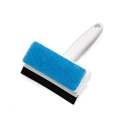 2 In 1 Glass Wiper Cleaning Brush Mirror Grout Tile Cleaner Washing Pot Brush Double-sided Glass Wipe Bathroom Wiper Window Glass Wiper